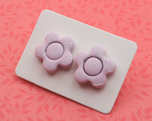 Light Purple Flower Stud