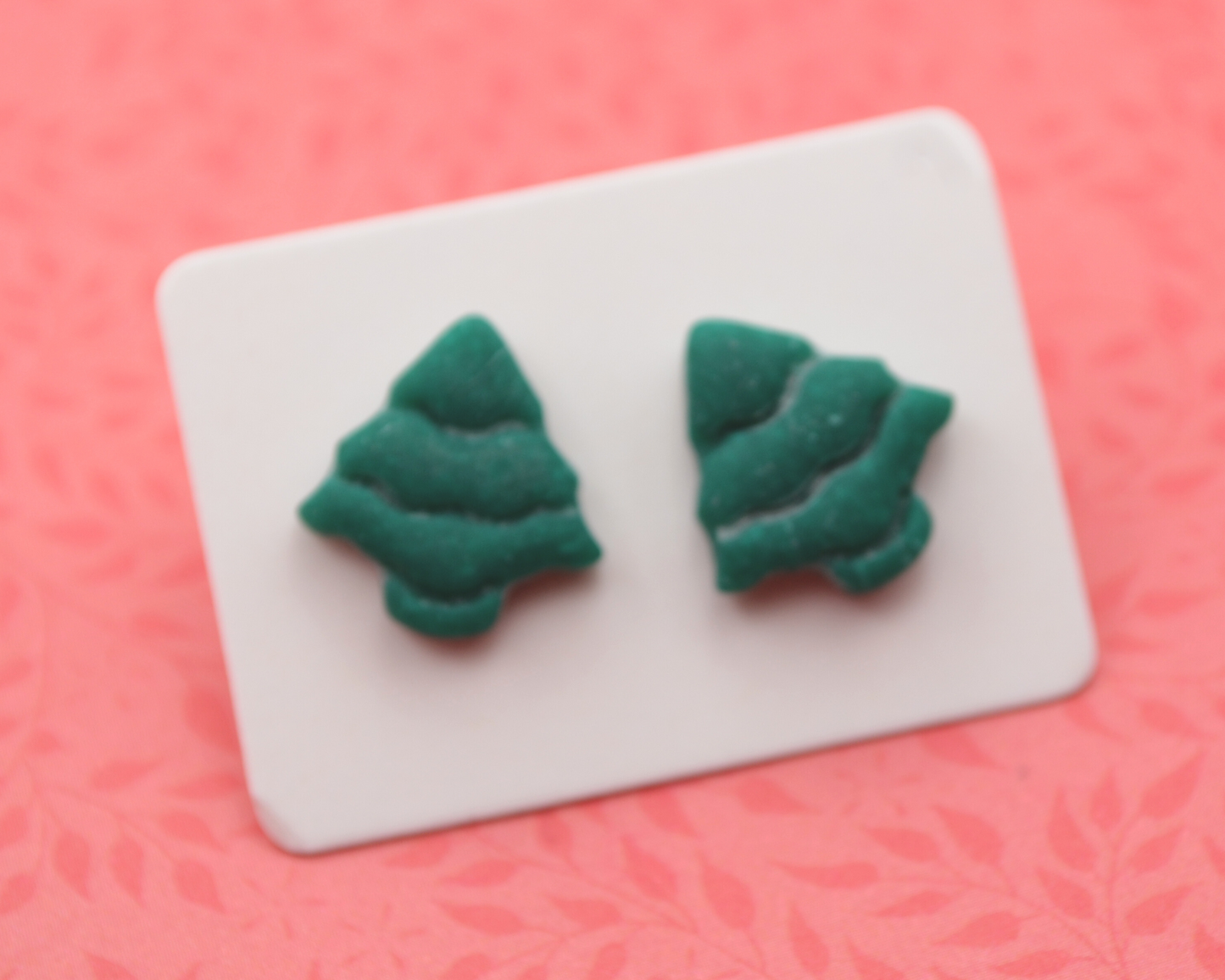 Mini Christmas Tree Clay Stud Earrings