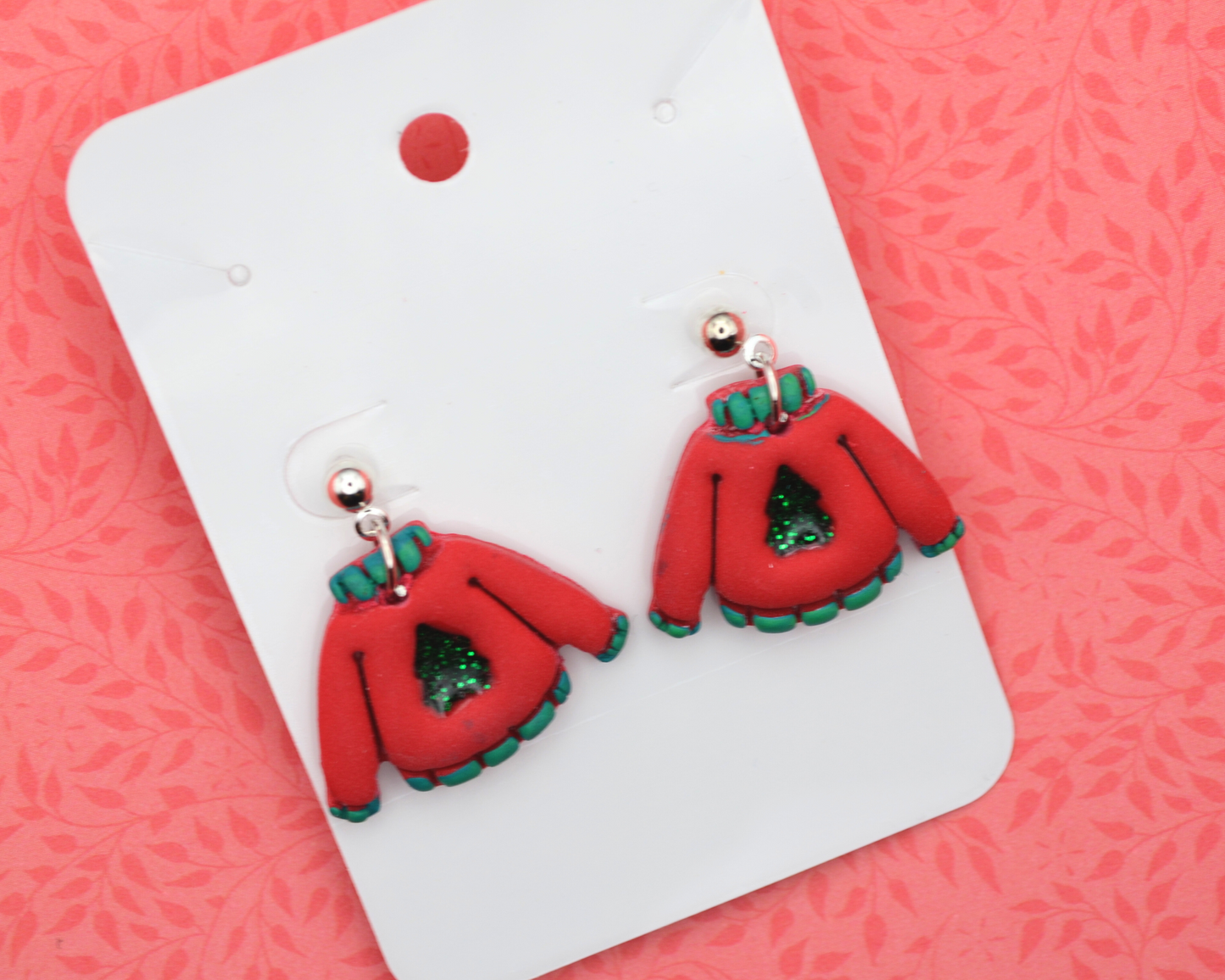 Christmas Jumper Clay Dangle Earring