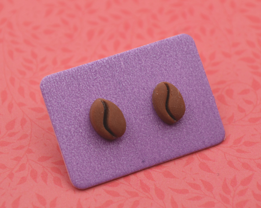 Coffee Bean Micro Stud