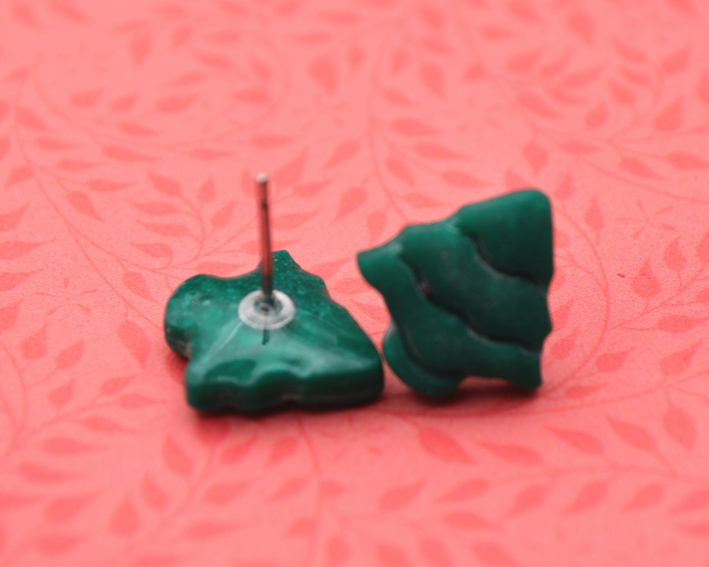 Mini Christmas Tree Clay Stud Earrings