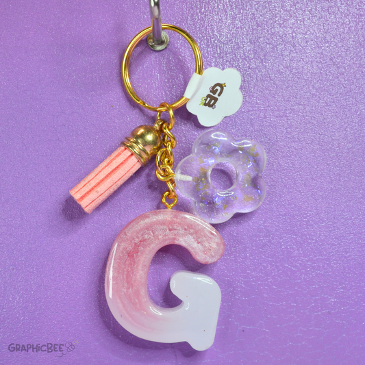 G - Letter Resin Keyring - Various Styles Available