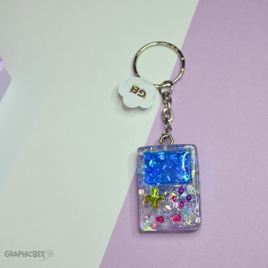 Gamer V2 Glitter Resin Keyring