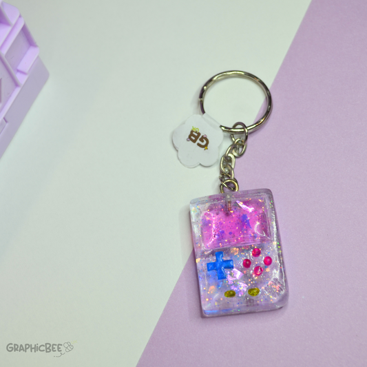 Gamer V1 Glitter Resin Keyring