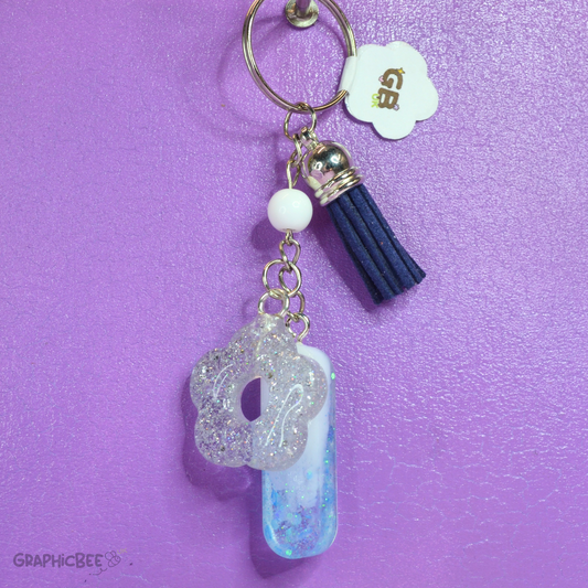 I - Letter Resin Keyring - Various Styles Available