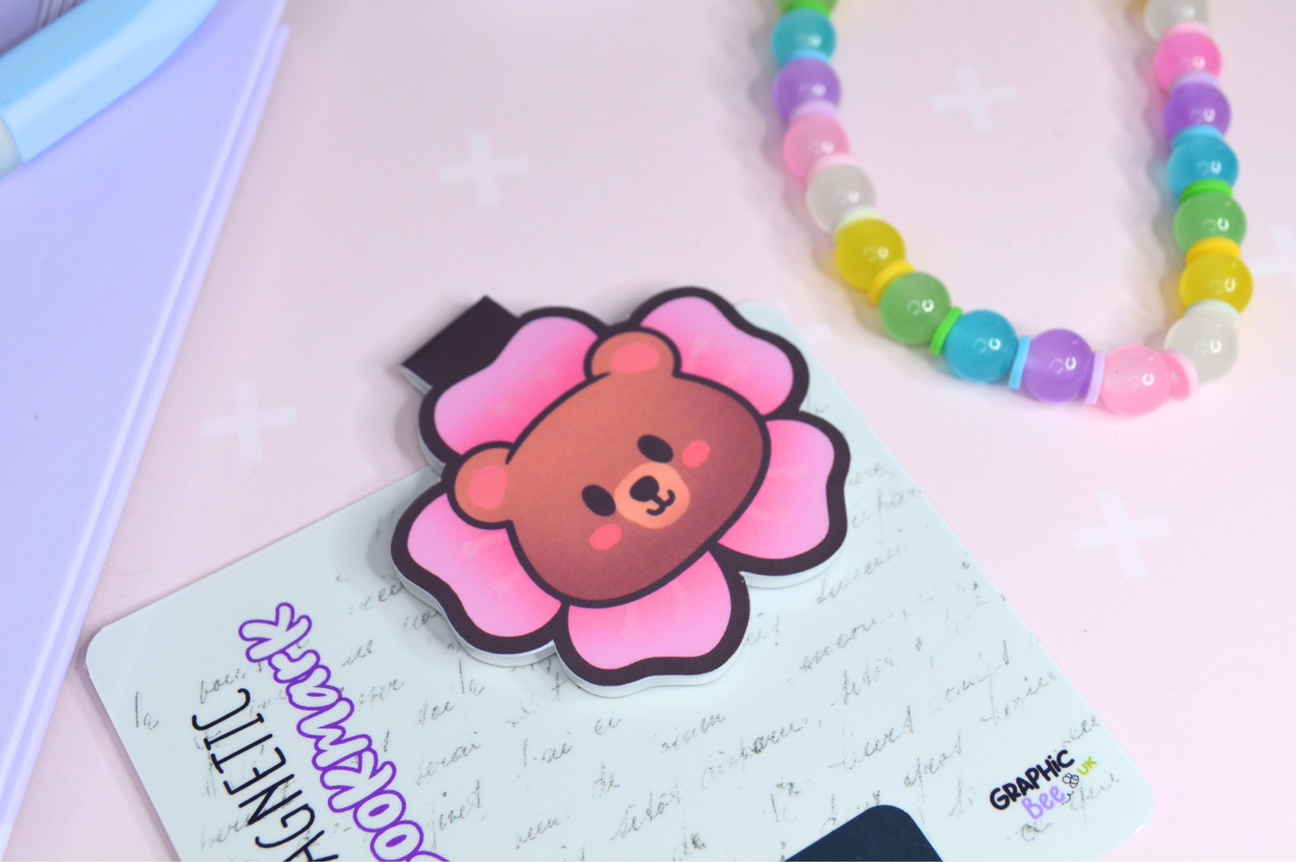 Sakura Blossom Bear Magnetic Bookmark