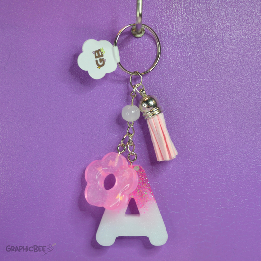 A - Letter Resin Keyring - Various Styles Available