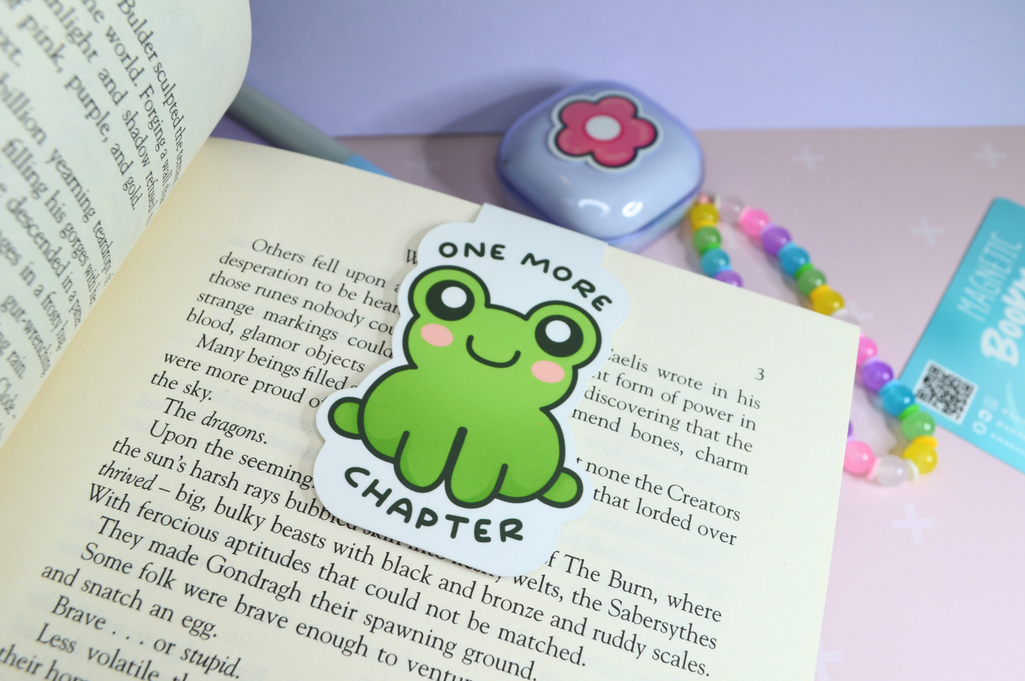 One More Chapter Froggie Magnetic Bookmark