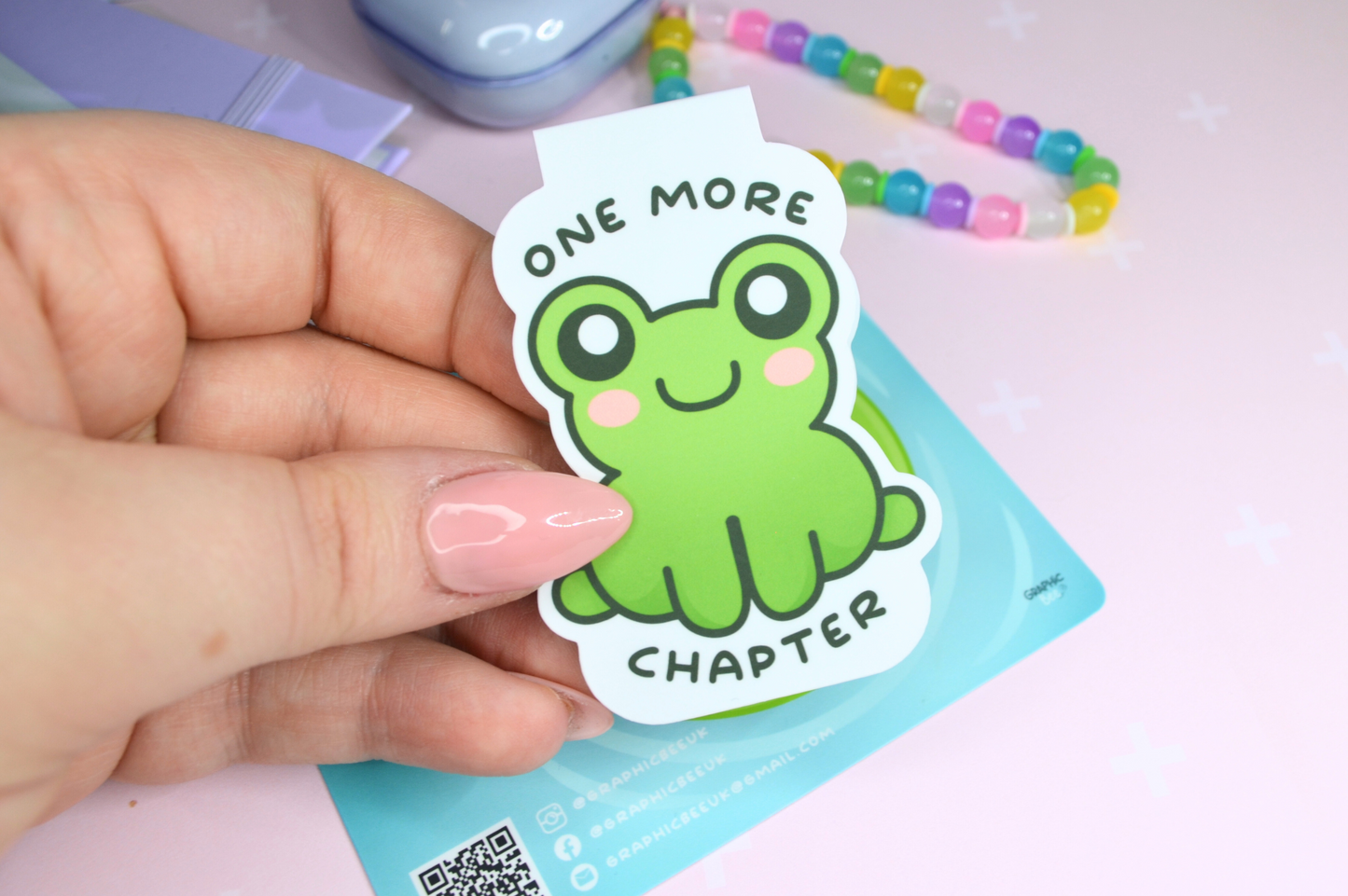 One More Chapter Froggie Magnetic Bookmark