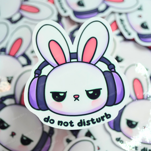 Do Not Disturb Bunny Sticker