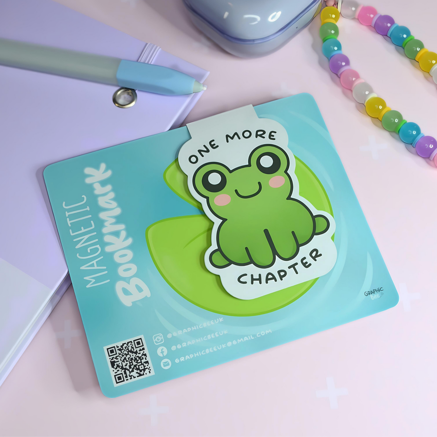 One More Chapter Froggie Magnetic Bookmark